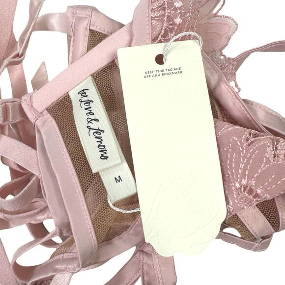 For Love & Lemons Aimee Floral Garter Belt - Size Medium - Picture 6 of 8